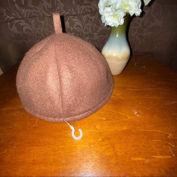 NEW BROWNIE GIRL SCOUTS Brown hat Cap with Blue Logo Girls Size Large L - Picture 3 of 4